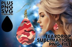 Fiery Red Sparkle Earring PNG File Product Image 1