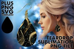 Chic Teardrop Earrings with Glittering Gold Product Image 1