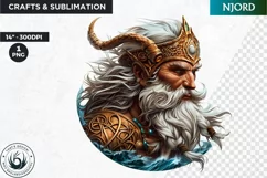 Njord Viking God Clipart,Norse mythology,celtic sublimation Product Image 1