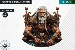 Forseti Viking God Clipart,Norse mythology,celtic sublimatio Product Image 1
