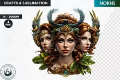 Norns Viking Goddess Clipart,Norse mythology, celtic PNG Product Image 1