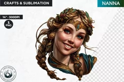 Nanna Viking Goddess Clipart,Norse mythology, celtic PNG Product Image 1