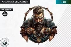 Tyr Viking God Clipart,Norse mythology,celtic sublimation Product Image 1