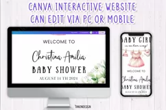 Baby Shower Welcome sign l Baby Girl is on her ways, Canva Product Image 6