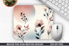 Flowers Mouse Pad Sublimation, Spring Mouse Pad PNG Design Product Image 1
