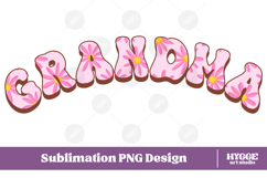 grandma Png Retro Flowers Mother&#039;s Day Floral Mom Sublimatio Product Image 1