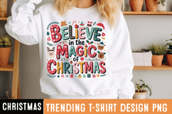 Believe in the Magic of Christmas Sublimation,Christmas png Product Image 1