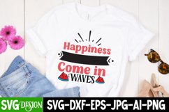 Hapiness Come in Waves SVG Cut File,Summer SVG Design Files Product Image 2