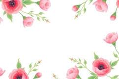 Pink Flower Border Background Product Image 1
