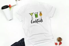 Cocktail SVG glass, drinking SVG, Cocktails clipart. Product Image 2