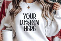 Christmas Gildan 18000 White Crewneck Sweatshirt Mockup Product Image 1