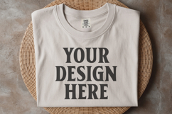 Ivory Comfort Colors 1717 Folded Tshirt Mockups Product Image 1