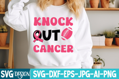 Knock Out Cancer SVG desoign,Breast Cancer SVG Design Product Image 1