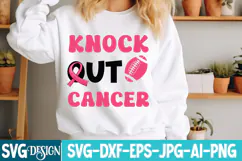Knock Out Cancer SVG desoign,Breast Cancer SVG Design Product Image 1