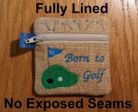 Born to Golf Zipper Bag / Fully Lined, 4X4 HOOP Product Image 4