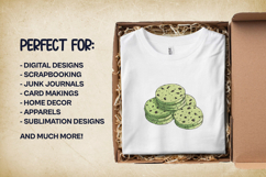 Matcha Cookies Clipart Bundle 4 PNG Product Image 2