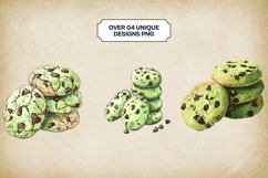 Matcha Cookies Clipart Bundle 4 PNG Product Image 3