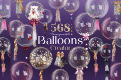 Transparent Balloons Creator Clipart Product Image 1
