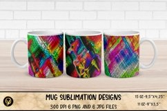 3D Mug Sublimation Designs , Abstract Plaid Sublimation Mug Product Image 1