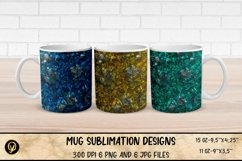 3D Mug Sublimation Designs , Abstract 3D Metalic Sublimation Product Image 1