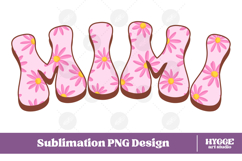 mimi Png Retro Flowers Mother&#039;s Day Floral Mom Sublimation Product Image 1