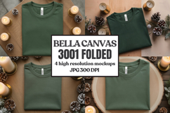 Christmas Bella Canvas 3001 Folded Tshirt Mockup Product Image 1