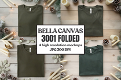 Christmas Bella Canvas 3001 Folded Tshirt Mockup Product Image 1
