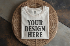 Ivory Comfort Colors 1717 Folded Tshirt Mockups Product Image 1