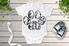 Floral Pet Paw SVG, Dog svg, Cat svg, Floral Paw Print SVG. Product Image 4