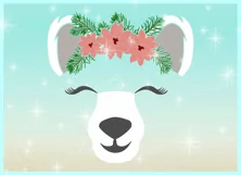 Polar Bear Face With Poinsettia SVG Dxf Eps Png PDF Files Product Image 3