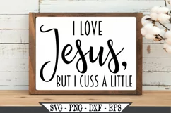 I Love Jesus But I Cuss A Little SVG Product Image 2