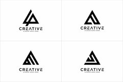 SET OF initial letter A logo vector design Product Image 2