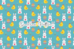 Easter Bunny and Chick Seamless Pattern Product Image 1