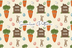 Cute Easter Bunny Carrot Seamless Pattern Product Image 5
