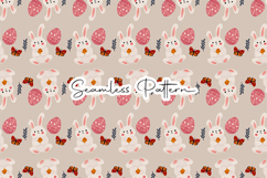 Cute Bunny Easter Eggs Seamless Pattern Product Image 5