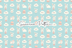 Cute Bunny Easter Eggs Seamless Pattern Product Image 6