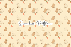 Cute Guinea Pig &amp; Carrot Seamless Pattern Product Image 1