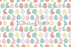 Easter Bunny Eggs Cute Seamless Pattern Product Image 1