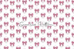 Pink Bow Easter Egg Seamless Pattern Product Image 1