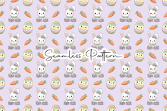 Cute Bunny Easter Eggs Seamless Pattern Product Image 1