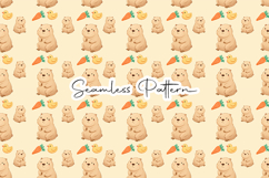 Cute Guinea Pig Easter Seamless Pattern Product Image 1