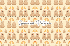 Cute Guinea Pig Chick Seamless Pattern Product Image 1