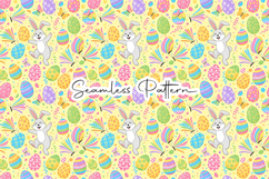 Colorful Easter Bunny Egg Seamless Pattern Product Image 1