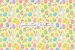Colorful Easter Bunny Egg Seamless Pattern Product Image 1
