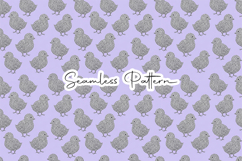 Textured Dotted Chick Seamless Pattern Product Image 1