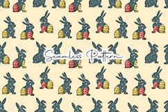 Easter Bunny Egg Seamless Pattern Product Image 1