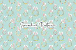 Bunny Ears Floral Seamless Pattern Product Image 1
