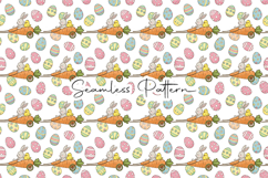 Easter Bunny Chick Egg Seamless Pattern Product Image 1