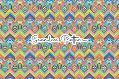 Colorful Easter Eggs Chevron Pattern Product Image 1