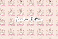 Cute Bunny Happy Easter Seamless Pattern Product Image 1